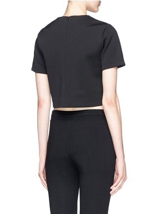 Back View - Click To Enlarge - T BY ALEXANDER WANG - T-logo scuba jersey T-shirt