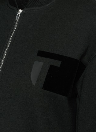 Detail View - Click To Enlarge - T BY ALEXANDER WANG - Bonded fleece long bomber jacket