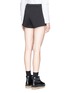 Back View - Click To Enlarge - T BY ALEXANDER WANG - T-logo scuba jersey shorts