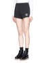 Front View - Click To Enlarge - T BY ALEXANDER WANG - T-logo scuba jersey shorts