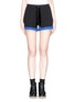 Main View - Click To Enlarge - T BY ALEXANDER WANG - Contrast rolled cuff shorts