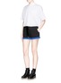 Figure View - Click To Enlarge - T BY ALEXANDER WANG - Contrast rolled cuff shorts