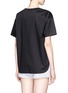 Back View - Click To Enlarge - T BY ALEXANDER WANG - Logo embroidery poplin shirt