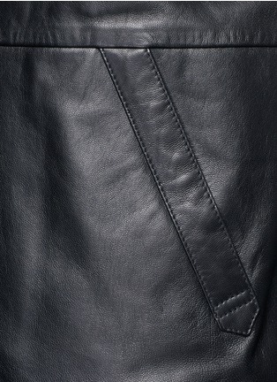 Detail View - Click To Enlarge - T BY ALEXANDER WANG - Lambskin leather bomber jacket