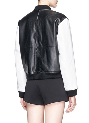 Back View - Click To Enlarge - T BY ALEXANDER WANG - Lambskin leather bomber jacket