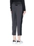 Back View - Click To Enlarge - T BY ALEXANDER WANG - Merino wool stripe cropped satin track pants