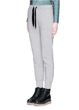 Front View - Click To Enlarge - T BY ALEXANDER WANG - Velvet drawstring fleece lined sweatpants