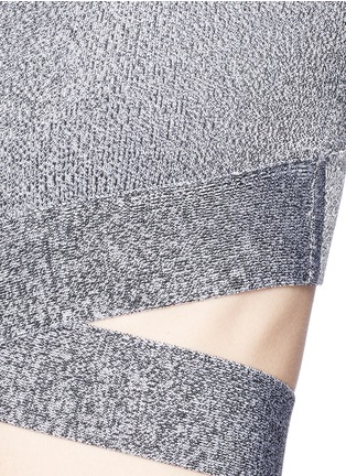 Detail View - Click To Enlarge - T BY ALEXANDER WANG - Cross band rib knit cropped top