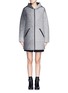 Main View - Click To Enlarge - T BY ALEXANDER WANG - Horizon stripe hooded felted wool coat