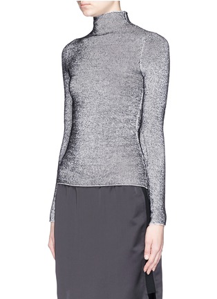 Front View - Click To Enlarge - T BY ALEXANDER WANG - Contrast rib knit turtleneck sweater