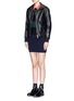 Figure View - Click To Enlarge - T BY ALEXANDER WANG - Stripe boiled wool dropped needle stitch sweater
