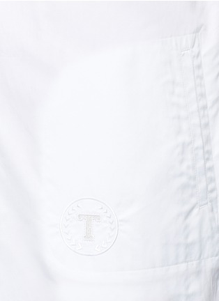 Detail View - Click To Enlarge - T BY ALEXANDER WANG - Logo embroidery poplin shirt dress