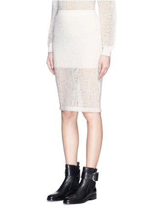 Front View - Click To Enlarge - T BY ALEXANDER WANG - Crinkle knit double layer skirt