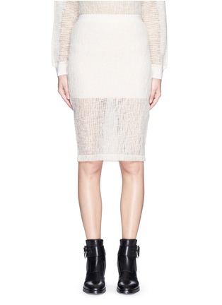 Main View - Click To Enlarge - T BY ALEXANDER WANG - Crinkle knit double layer skirt