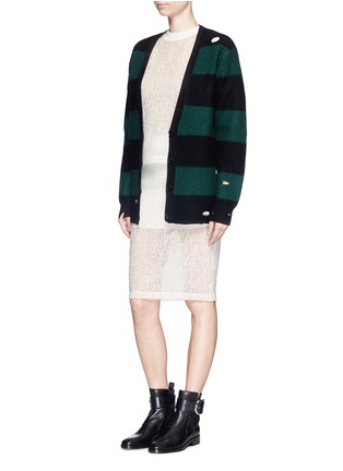 Figure View - Click To Enlarge - T BY ALEXANDER WANG - Crinkle knit double layer skirt