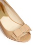 Detail View - Click To Enlarge - MICHAEL KORS - 'Kiera' bow patent leather wedge pumps