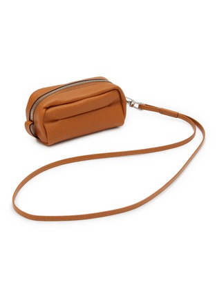 Detail View - Click To Enlarge - VALEXTRA - Micro Origami Leather Crossbody Bag