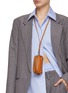 Figure View - Click To Enlarge - VALEXTRA - Micro Origami Leather Crossbody Bag