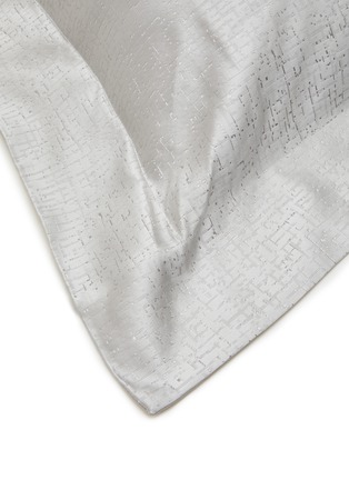 Detail View - Click To Enlarge - FRETTE - Luxury Glowing Weave Pillow Sham — Cliff Grey