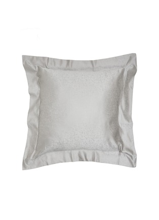 Main View - Click To Enlarge - FRETTE - Luxury Glowing Weave Pillow Sham — Cliff Grey
