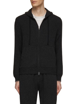 Main View - Click To Enlarge - EQUIL - Drawstring Hood Zip Up Hoodie