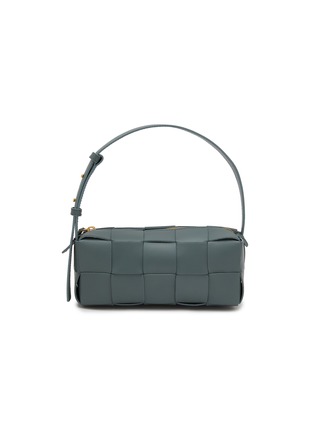 Green Hop small Intrecciato-leather shoulder bag, Bottega Veneta