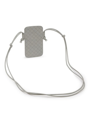 Figure View - Click To Enlarge - BOTTEGA VENETA - Intrecciato 15 Leather iPhone Sleeve on Strap
