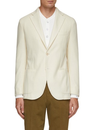 Main View - Click To Enlarge - EQUIL - Jack Notch Lapel Basket Weave Blazer