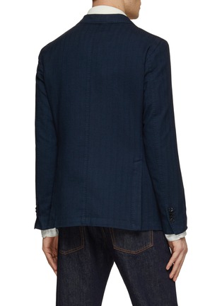 Back View - Click To Enlarge - EQUIL - Notch Lapel Herringbone Blazer