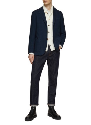 Figure View - Click To Enlarge - EQUIL - Notch Lapel Herringbone Blazer