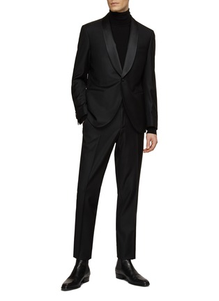 Figure View - Click To Enlarge - EQUIL - Shawl Lapel Loro Piana Super 150S Tuxedo