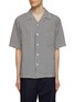 Main View - Click To Enlarge - BARENA - Open Collar Striped Cotton Silk Shirt