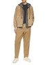 Figure View - Click To Enlarge - BARENA - Overdye Seeksucker Cotton Bomber Jacket