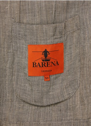 BARENA Double Breasted Cotton Linen Blazer Men Lane Crawford