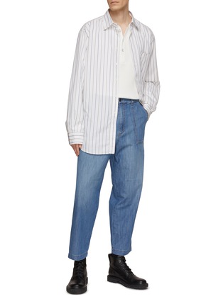 Figure View - Click To Enlarge - BARENA - Cropped Straight Leg Jeans