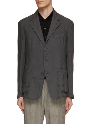 Main View - Click To Enlarge - BARENA - Single Breasted Linen Blazer