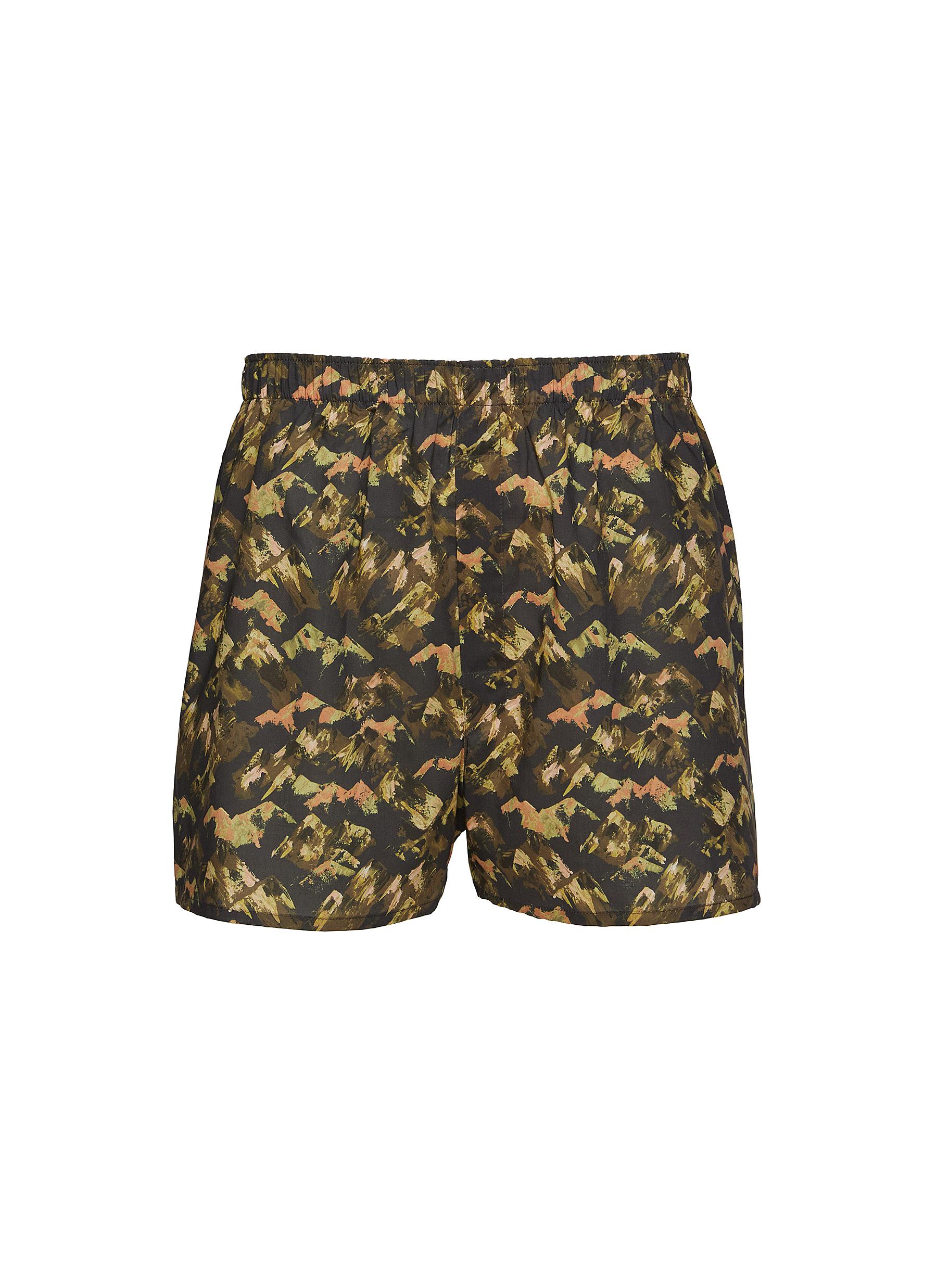 SUNSPEL, Mount Olympus Print Cotton Boxer Shorts, Men