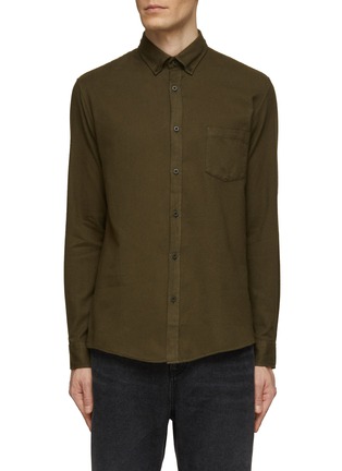 Main View - Click To Enlarge - SUNSPEL - Chest Pocket Cotton Flannel Shirt