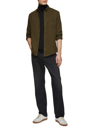 Figure View - Click To Enlarge - SUNSPEL - Chest Pocket Cotton Flannel Shirt