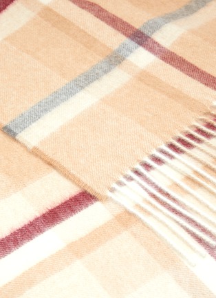 Detail View - Click To Enlarge - JOHNSTONS OF ELGIN - Flannel Check Cashmere Scarf