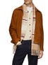 Figure View - Click To Enlarge - JOHNSTONS OF ELGIN - Flannel Check Cashmere Scarf