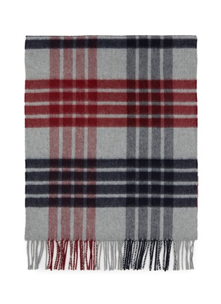 Detail View - Click To Enlarge - JOHNSTONS OF ELGIN - Chequered Wool Scarf