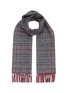 Main View - Click To Enlarge - JOHNSTONS OF ELGIN - Traditional Chequered Reversible Cashmere Scarf