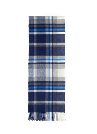 Detail View - Click To Enlarge - JOHNSTONS OF ELGIN - Flannel Check Cashmere Scarf