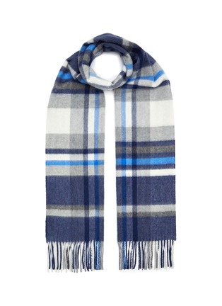 Main View - Click To Enlarge - JOHNSTONS OF ELGIN - Flannel Check Cashmere Scarf