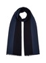 Main View - Click To Enlarge - JOHNSTONS OF ELGIN - Ribbon Contrast Edge Wool Scarf