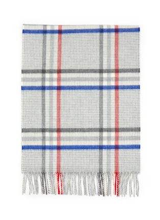 Detail View - Click To Enlarge - JOHNSTONS OF ELGIN - Chequered Houndstooth Wool Scarf