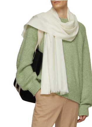 Figure View - Click To Enlarge - JOHNSTONS OF ELGIN - Ribbon Wool Scarf