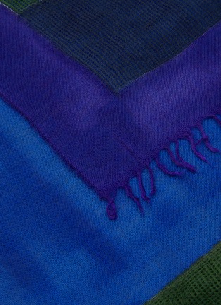Detail View - Click To Enlarge - CASHÀ - Colourblock Cashmere Silk Knit Stole