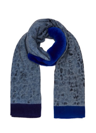 Main View - Click To Enlarge - CASHÀ - Rabbit Fur Wool Cashmere Knit Scarf